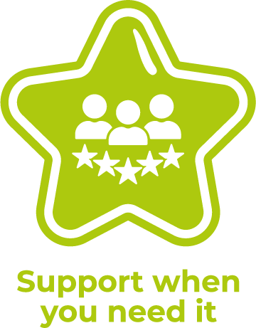 Support when you need it