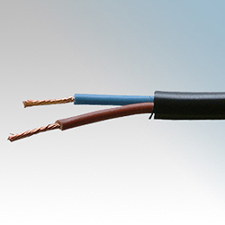 Dunasfern 2 Core Round Flexible 0.75mm LSZH Black 3182B Cable