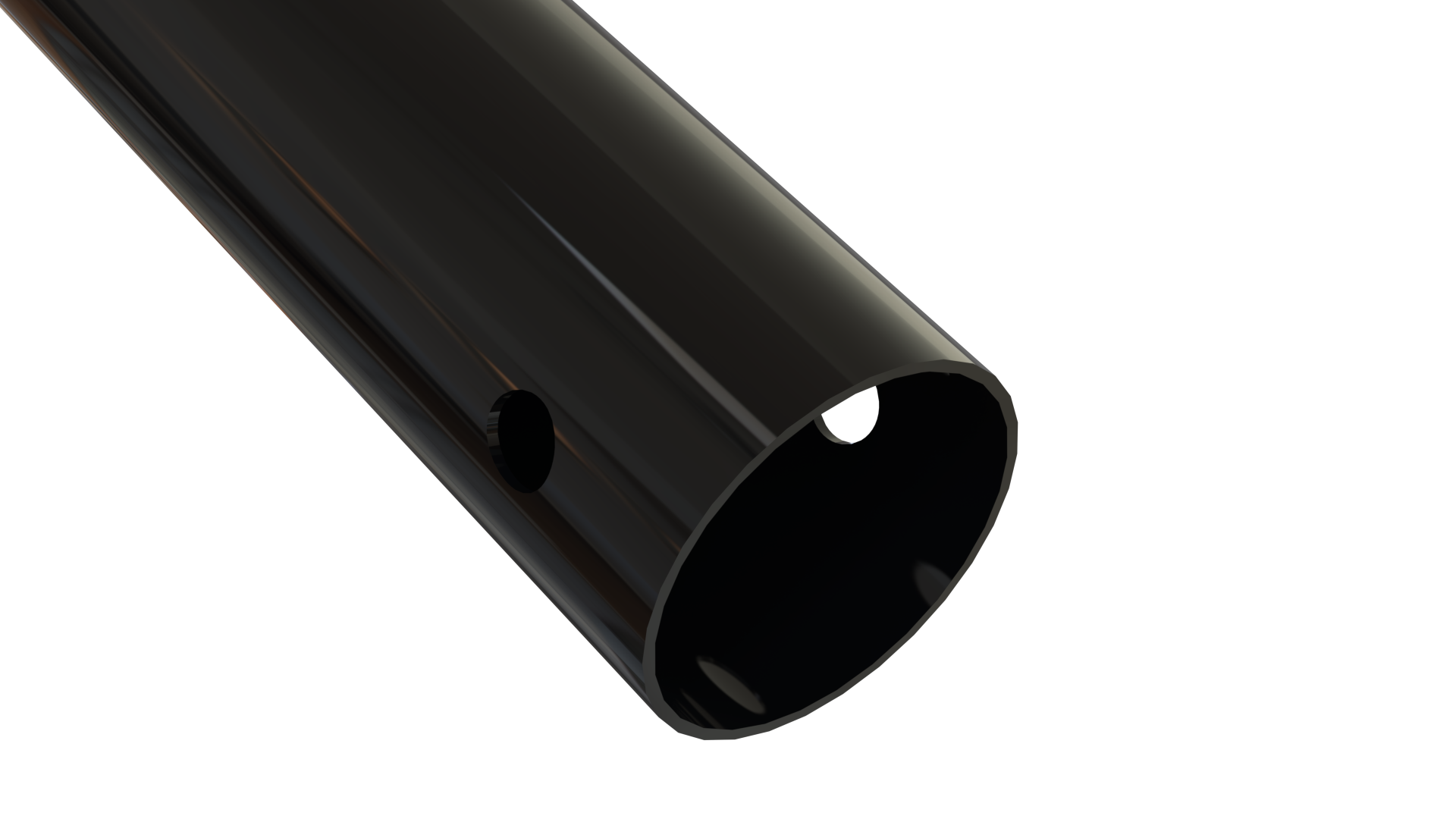Vista 50mm diameter 2m Drop Pole Black (2Hole)