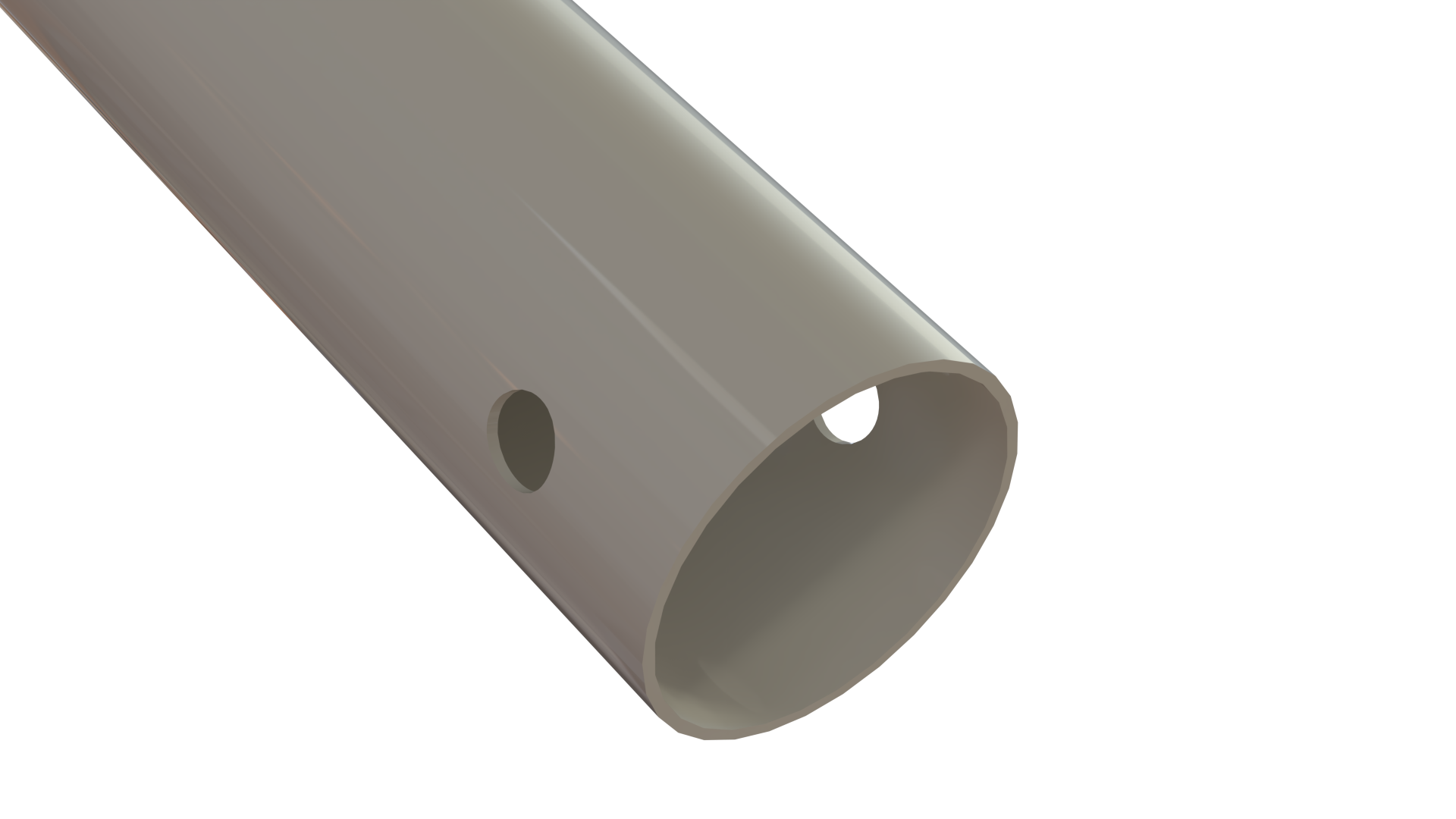 Vista 50mm diameter 2m Drop Pole White (2 Hole)