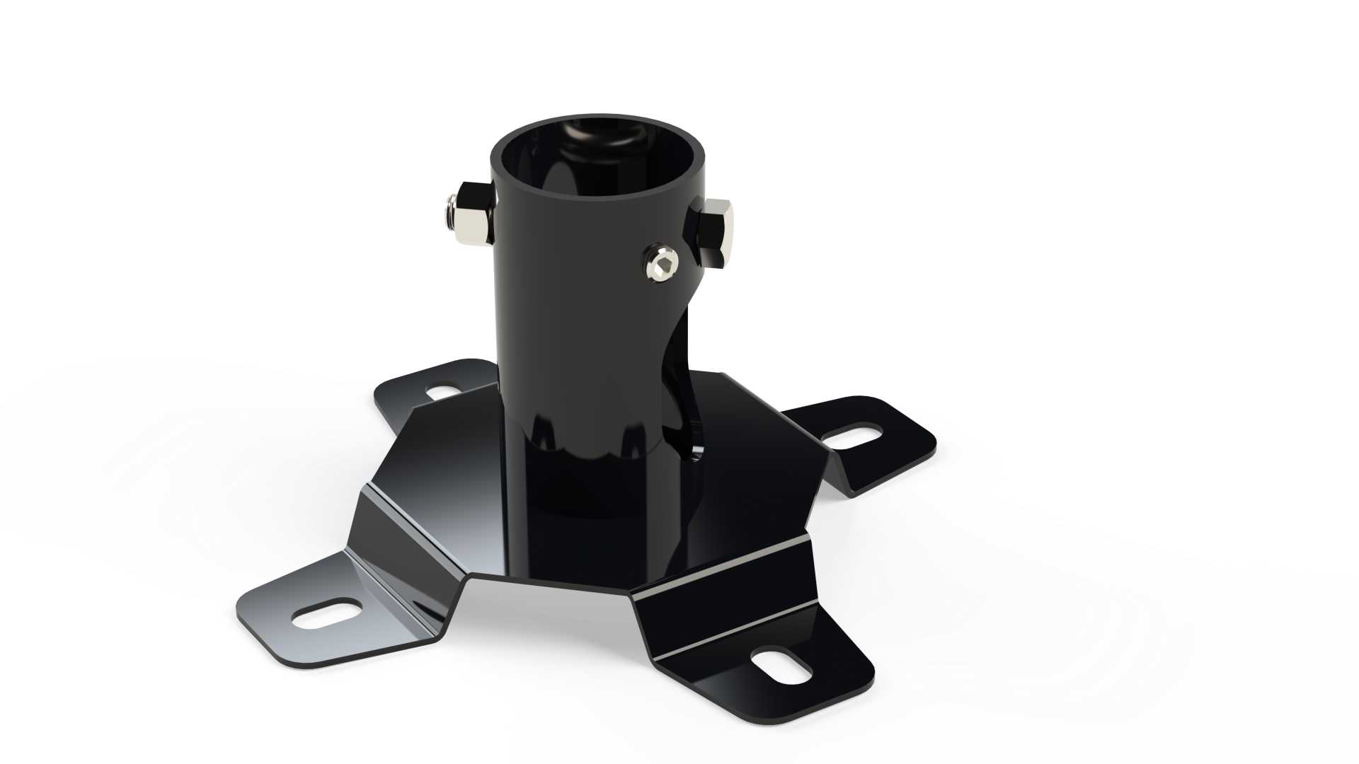 Vista ceiling mount for 50mm diameter bracket system Black (2Hole)
