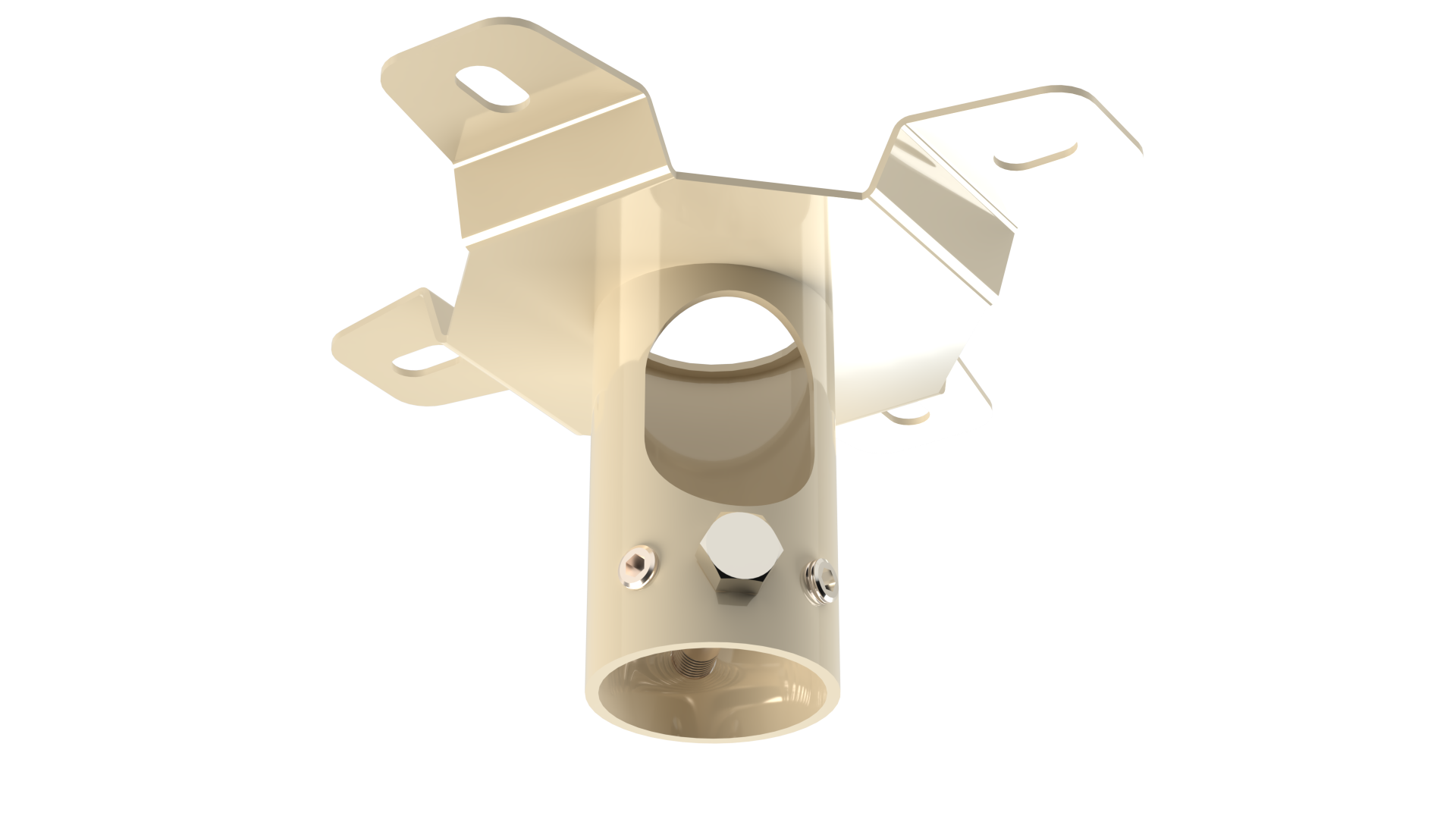 Vista ceiling mount for 50mm diameter bracket system White (2Hole)