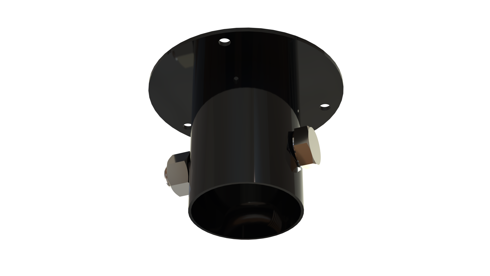 Vista Cable Tray Adapter for 50mm diameter poles Black (2Hole)