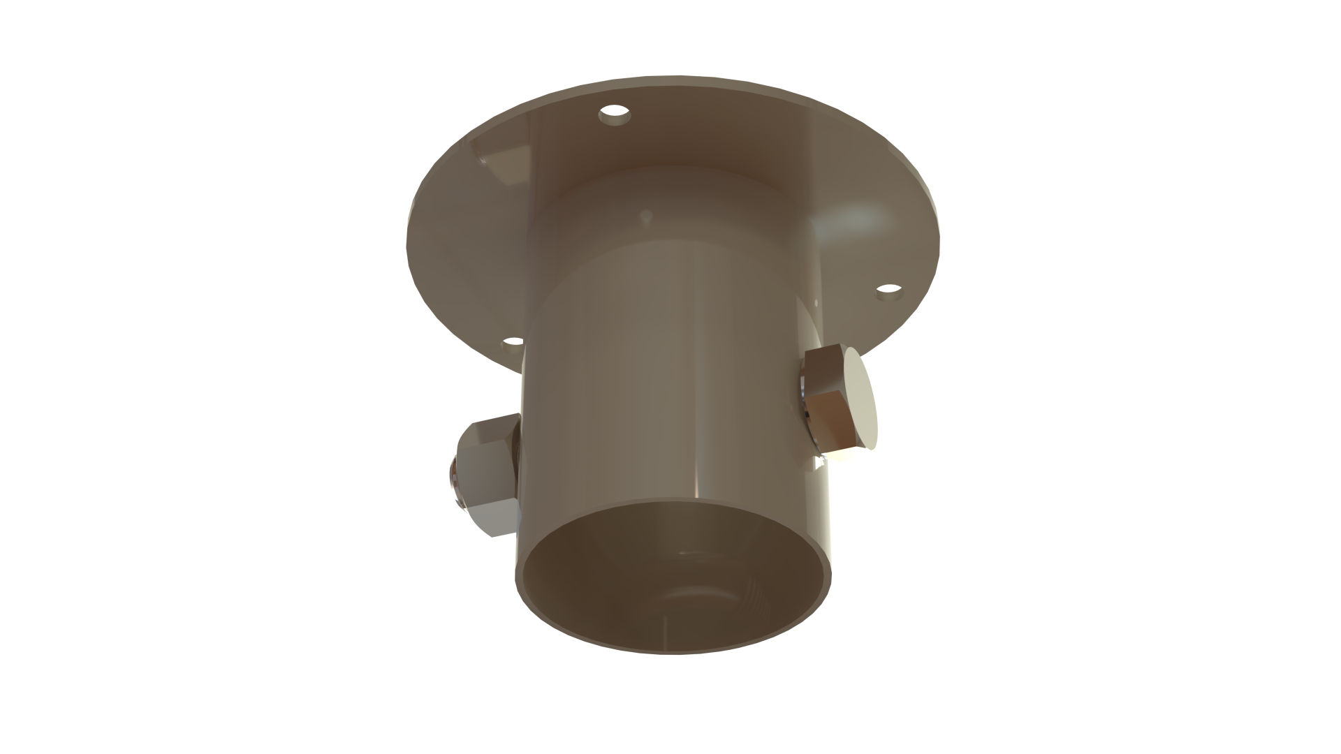 Vista Cable Tray Adapter for 50mm diameter poles White (2Hole)