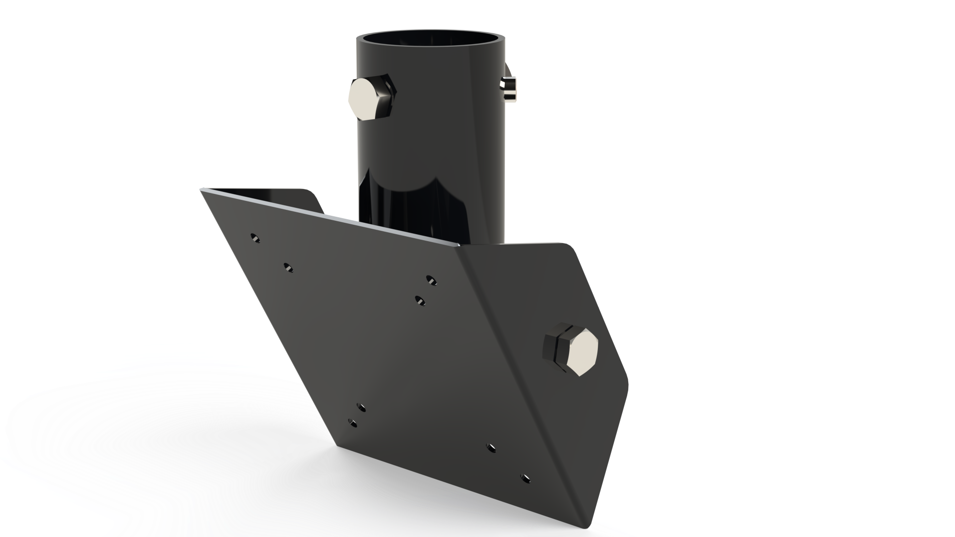 Vista single VESA75 & 100 pole adapter for 50mm diameter poles
