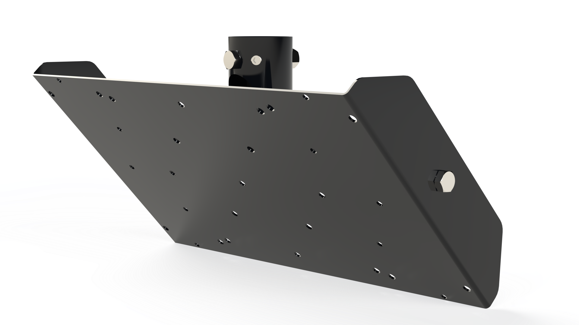 Vista single VESA pole adapter large for 50mm diameter poles Black (2Hole)