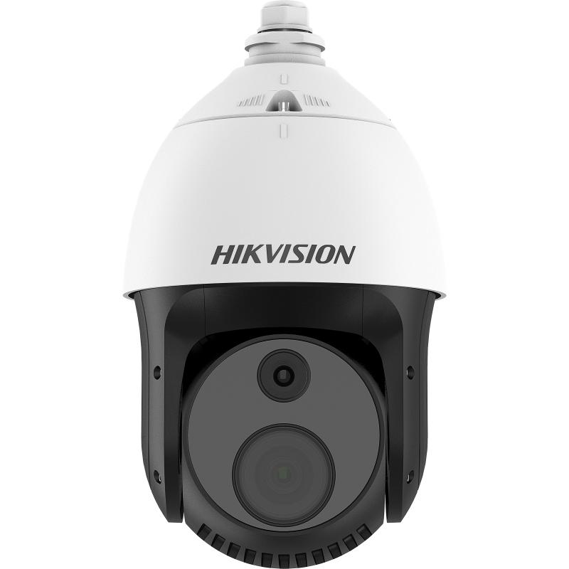 Hikvision DS-2TD4228T-10/S2 PT Series Thermographic Thermal and Optical Bi-Spectrum IP Speed Dome Camera, 10mm Focal Length, IP66, White
