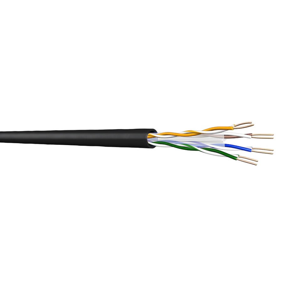 Cat6 305m Black U/UTP PE/Duct Network Cable