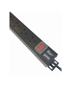 12 Way UK Vertical PDU 13A UK Plug