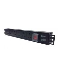 6 Way UK Horizontal PDU 13A UK Plug