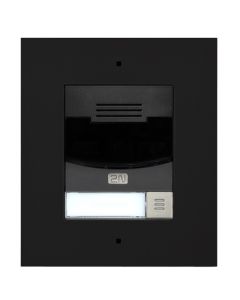 2N IP Solo Door Intercom - with Camera, Black, Flush Mount