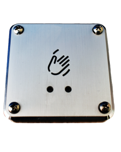 Elmdene Touchless External Exit Buttons - Aluminium, Sleek Surface Mount Design Blue/Green LED, IP65 Rated with Anti-Vandal Features