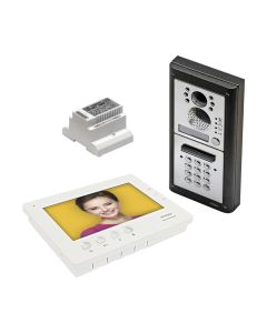 Videx 1 Button 4000 Series Colour Video Kit (Surface) with Codelock and 6700 Series Videophone