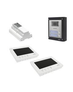 Videx 4000 Series 2 Way Surface, 2 Wire Colour Videokit with Proximity and 2x 6788 Videophones