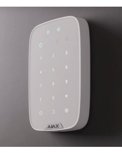Ajax KeyPad Plus White Wireless Touch Keypad Supporting Encrypted Contactless Cards and Key Fobs