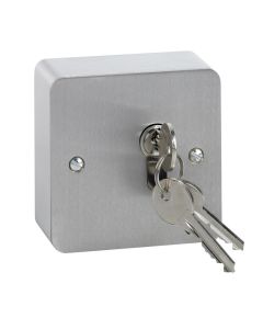 SSP Surface Stainless Steel Maintained Single Pole Euro Profile Key Switch