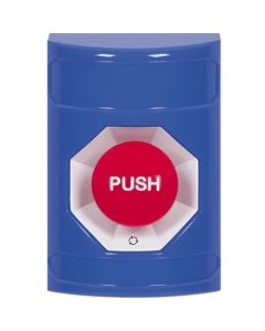 STI No Cover Turn-to-Reset Stopper Station with No Text, Blue 