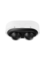 Hanwha 6MP x 2CH AI Multi-directional Camera NDAA, IR 25m, IP66, IK10, NEMA4X - P Series