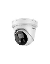 Hikvision 8MP 4K AcuSense EasyIP 4.0 Strobe Light Mic Audible Fixed 30m IR Turret, 4mm