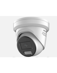 Hikvision 4 MP ColorVu Strobe Light and Audible Warning Fixed Turret Network Camera, 4mm