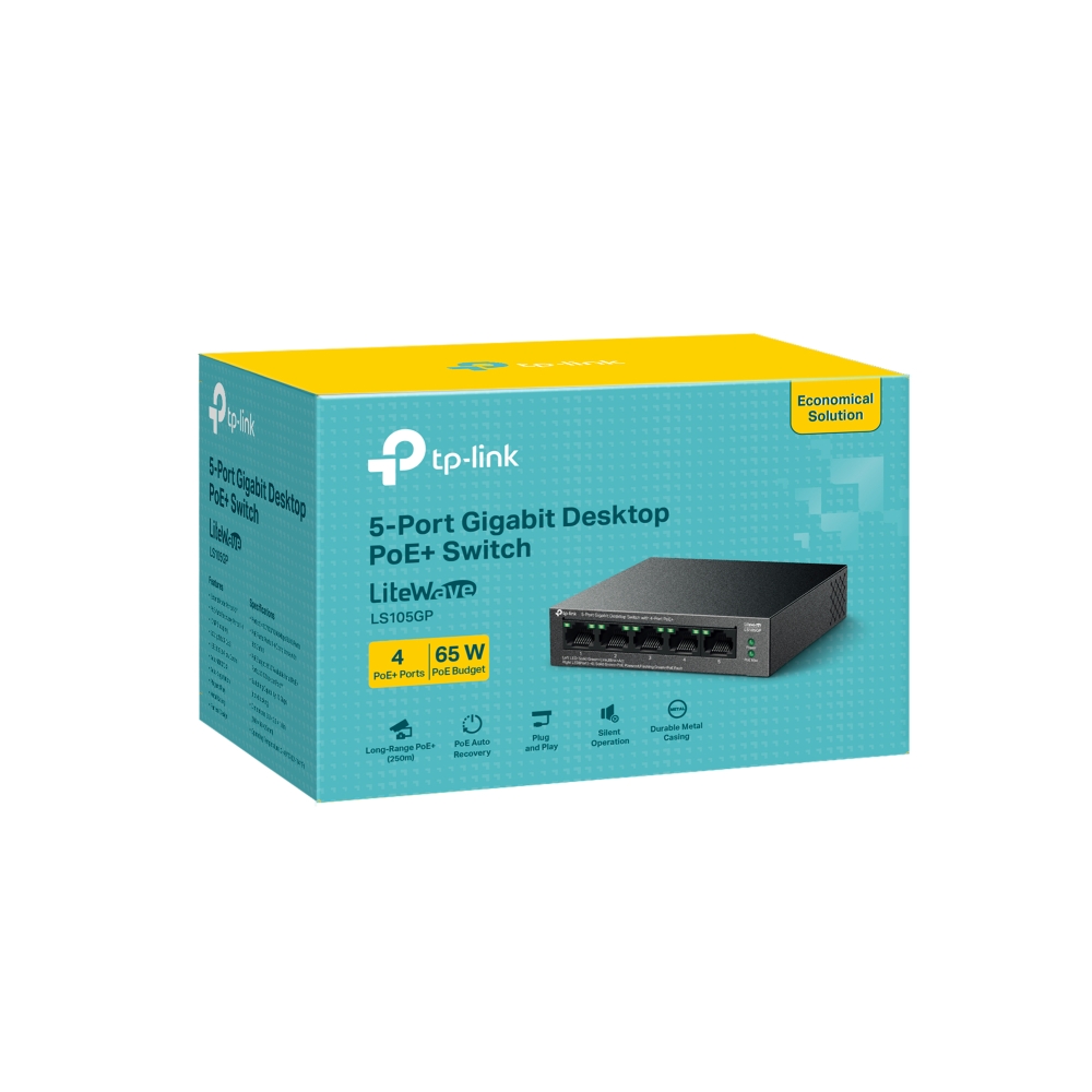TP-Link 5-Port Gigabit Desktop Switch with 4 Port PoE+, LiteWave Series (image 4)