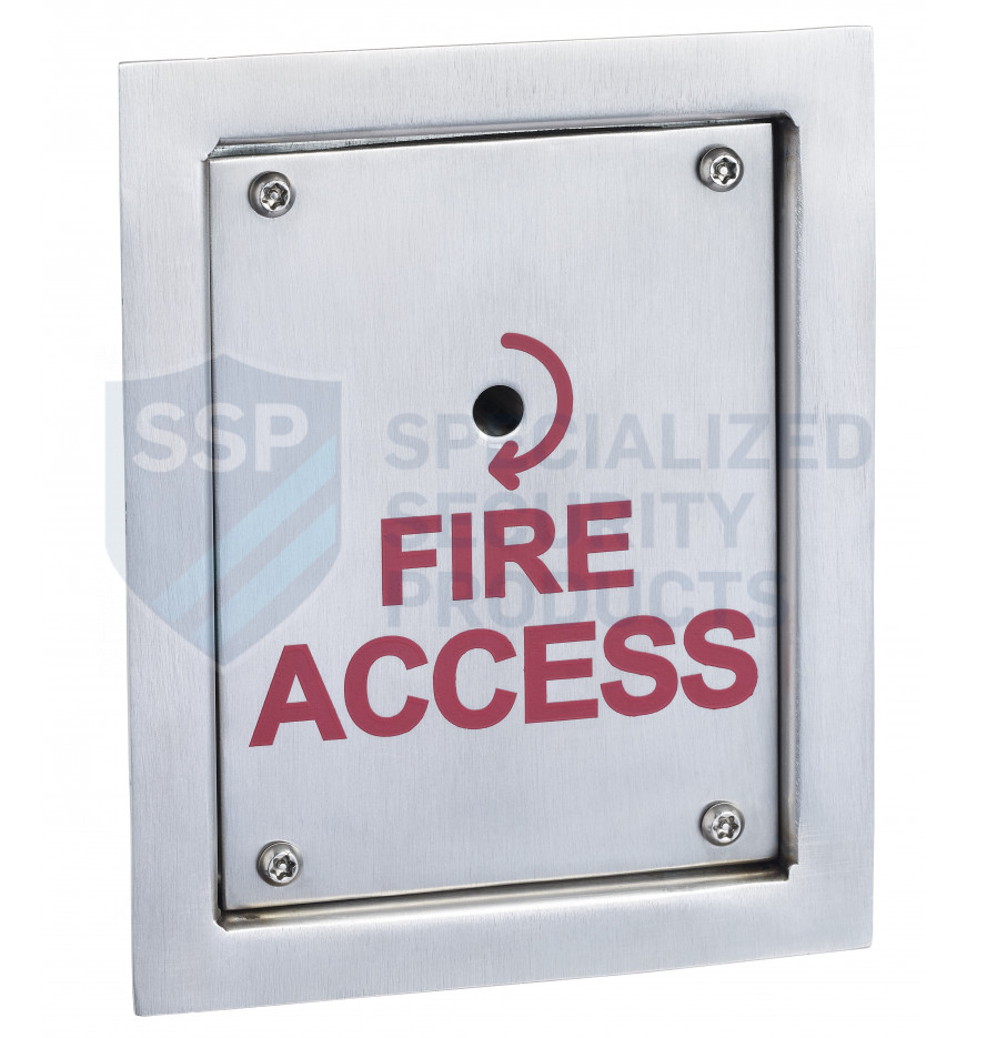 SSP Flush Mount Stainless Steel Firemans Switch Drop Key Unit