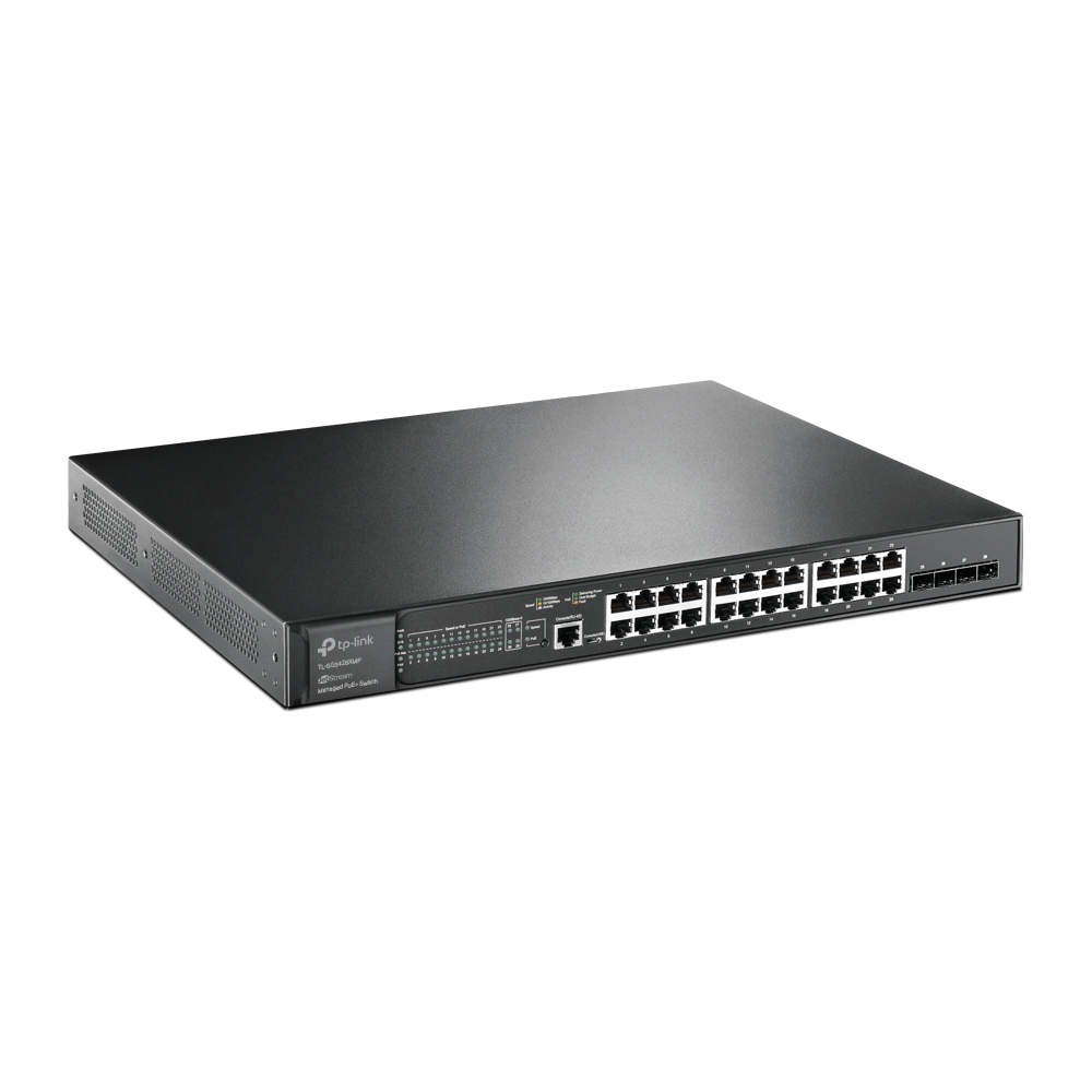 TP-Link JetStream 24-Port Gigabit and 4-Port 10GE SFP+ L2+ Managed Switch with 24-Port PoE+ (image 2)