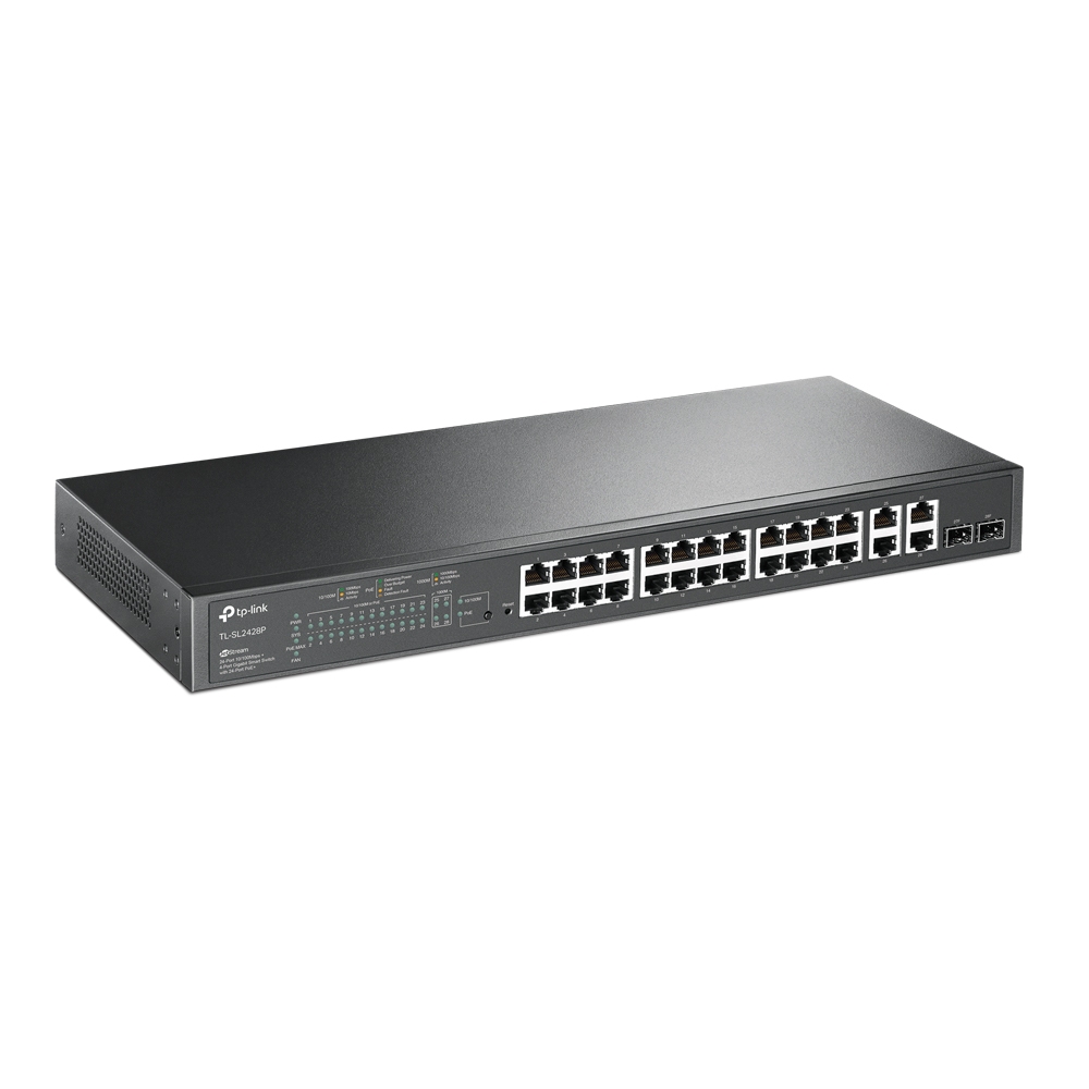 TP-Link JetStream 24-Port 10/100Mbps + 4-Port Gigabit Smart Switch with 24-Port PoE+ (image 2)