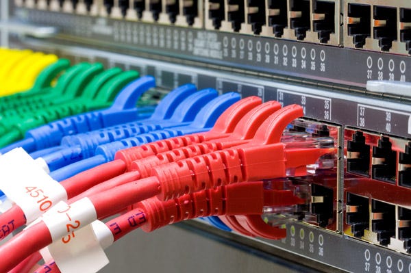 Different cables plugged into nvr