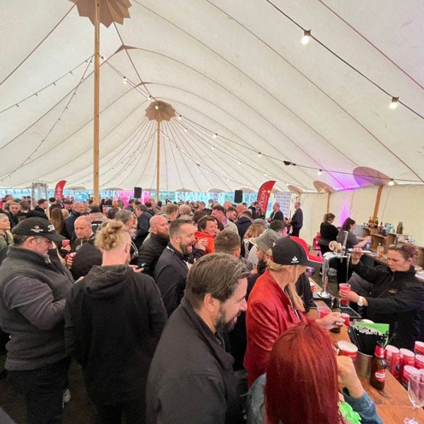 The bar being busy Norfest 2024