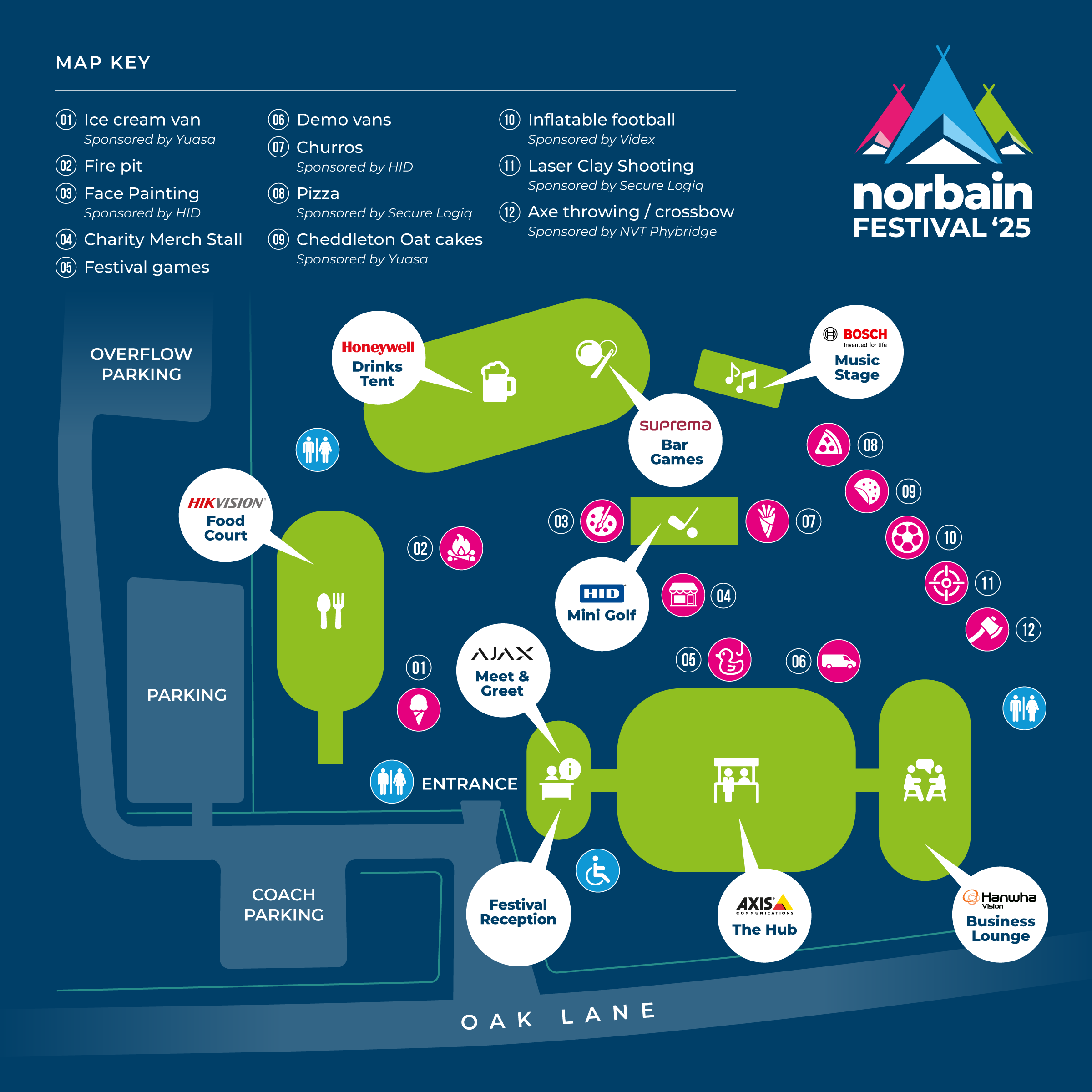 Norbain 2025 festival map
