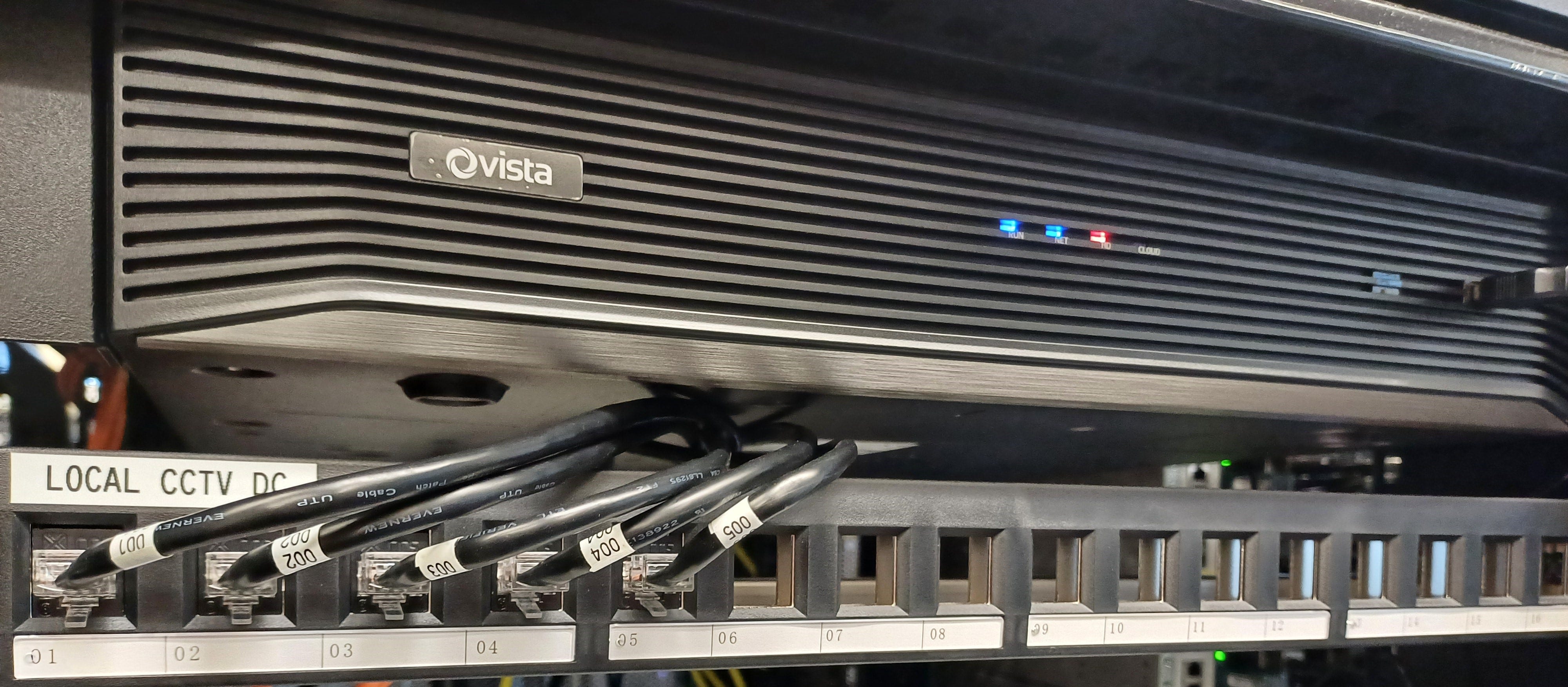 Close up of Vista NVR