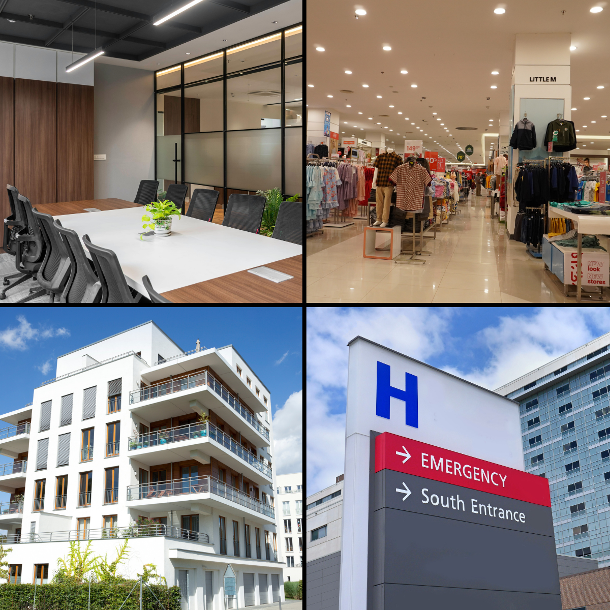 Office, hospital, apartments and retail
