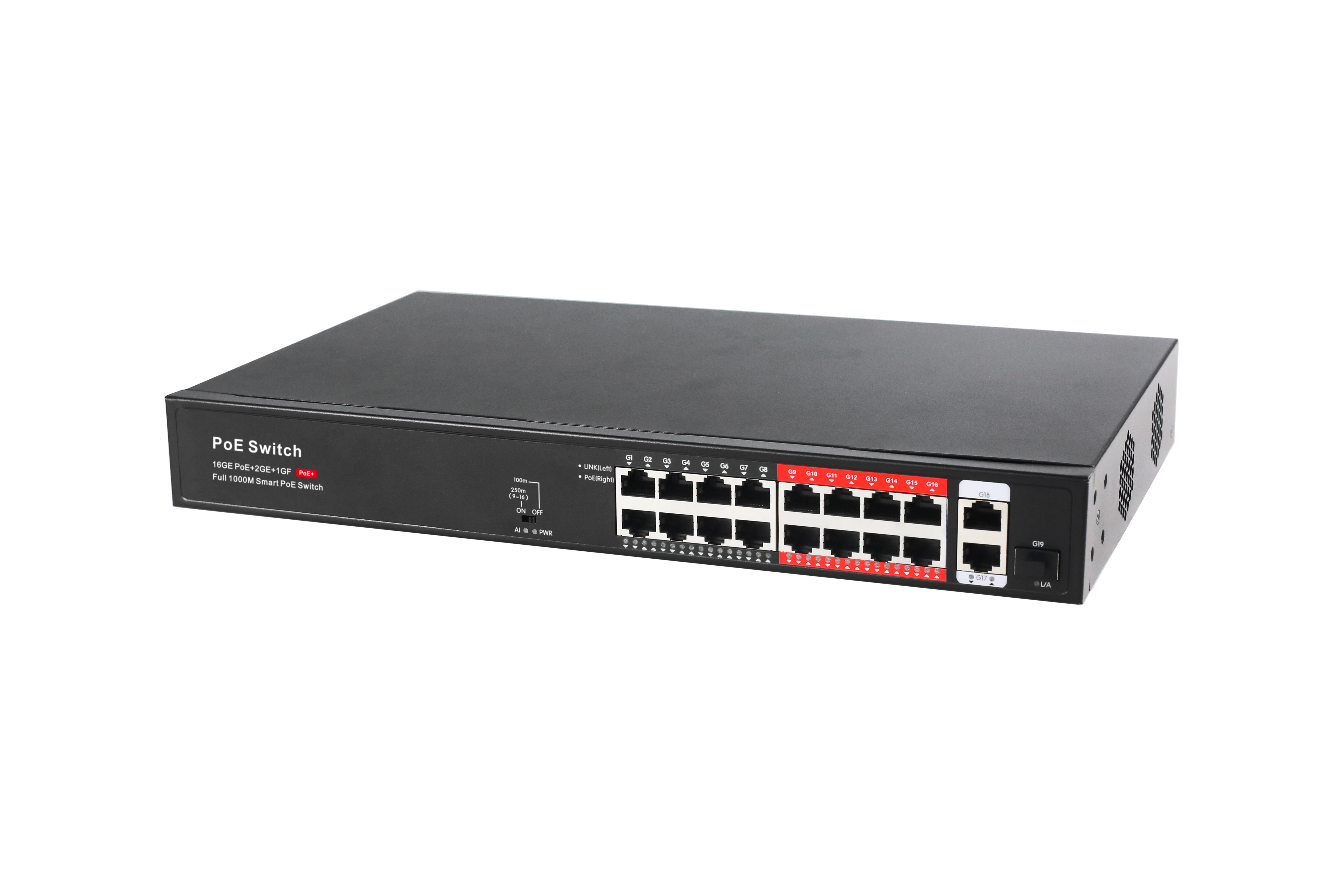 Vista 16-Port 1Gbit PoE Network Switch with 250m Extended Mode (image 3)
