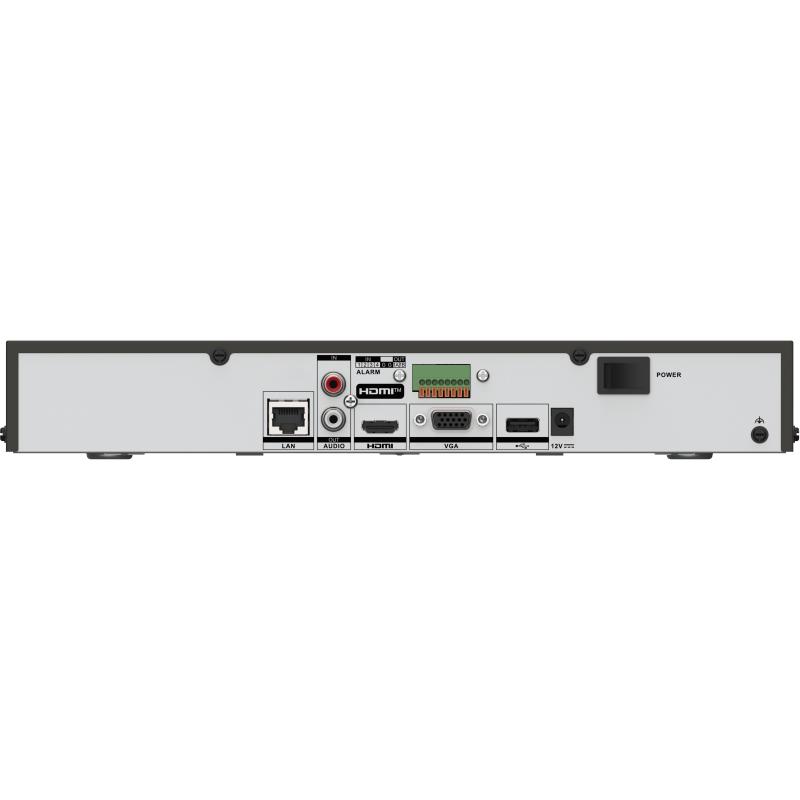 Hikvision DS-7608NXI-K1/VPro rear panel with LAN, audio, HDMI, VGA and alarm connections