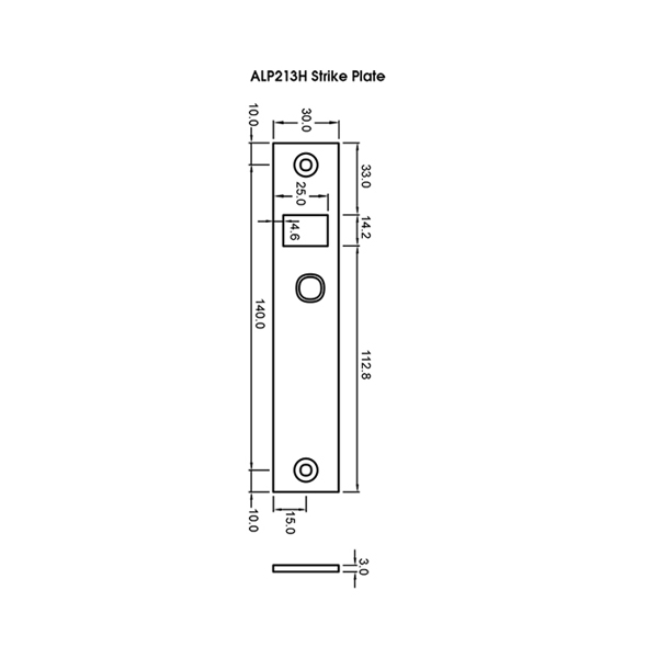 Alpro Cobalt-mini ALP210S(YD30S) electronic side load lock, detail view