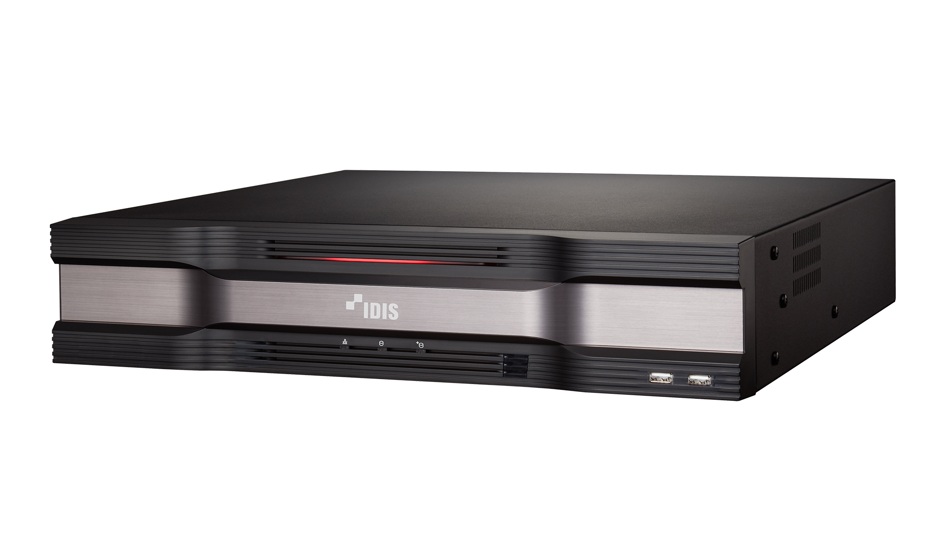 IDIS DR-6516P-A 16 channel NVR, angled view